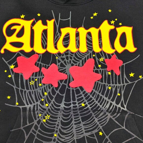 Sp5der Atlanta Hoodie Sweatshirt Black | Spider Worldwide - Picture 3 of 5